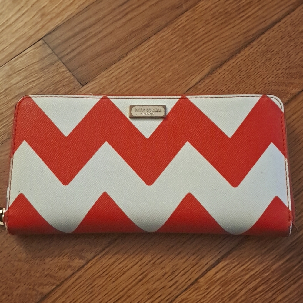 Kate Spade red and white wallet